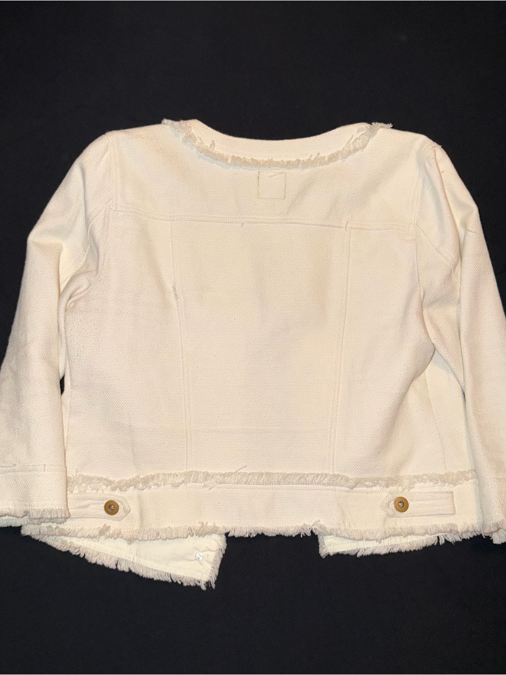 XOXO Cream Jacket with Gold Stud Accents - Picture 4 of 4